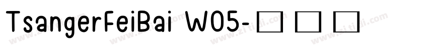 TsangerFeiBai W05字体转换